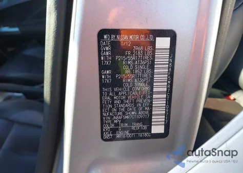 2012 Nissan Juke Sl from USA, damaged, VIN JN8AF5MR7CT109717